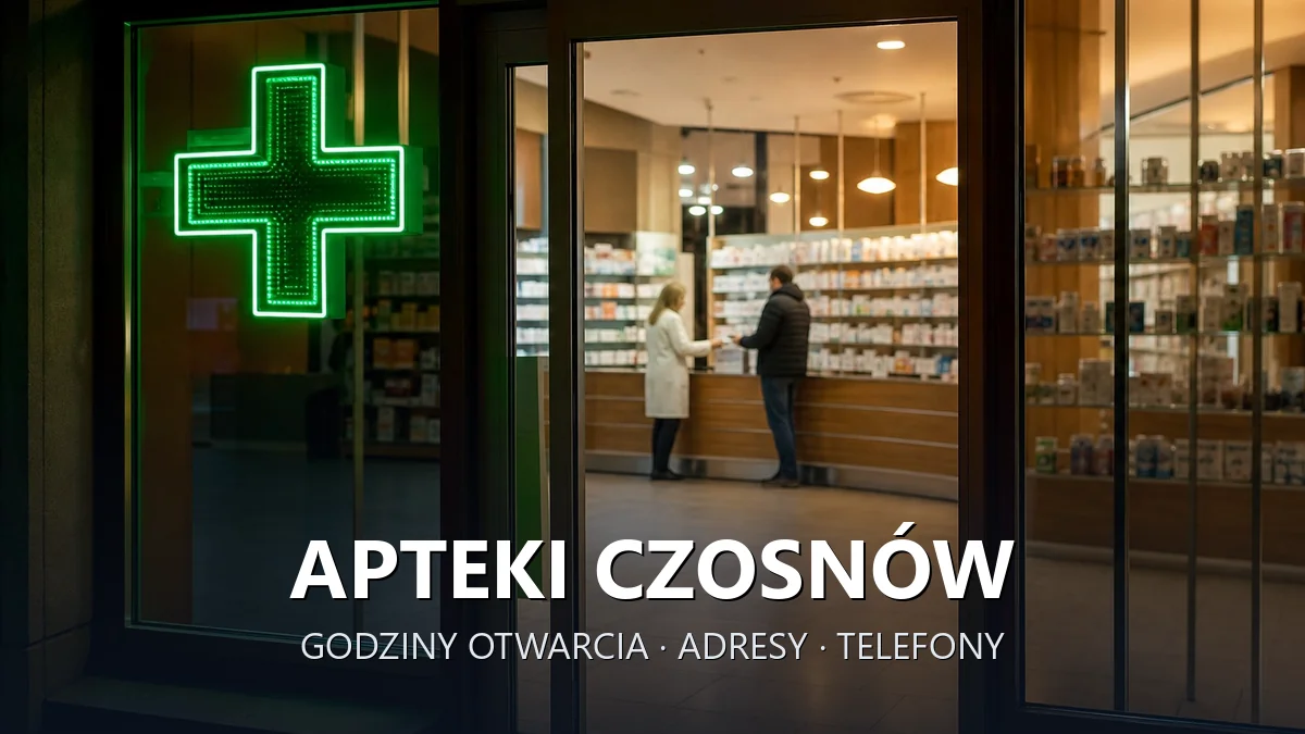 Apteki Czosnów, powiat nowodworski - adresy, telefony, godziny otwarcia
