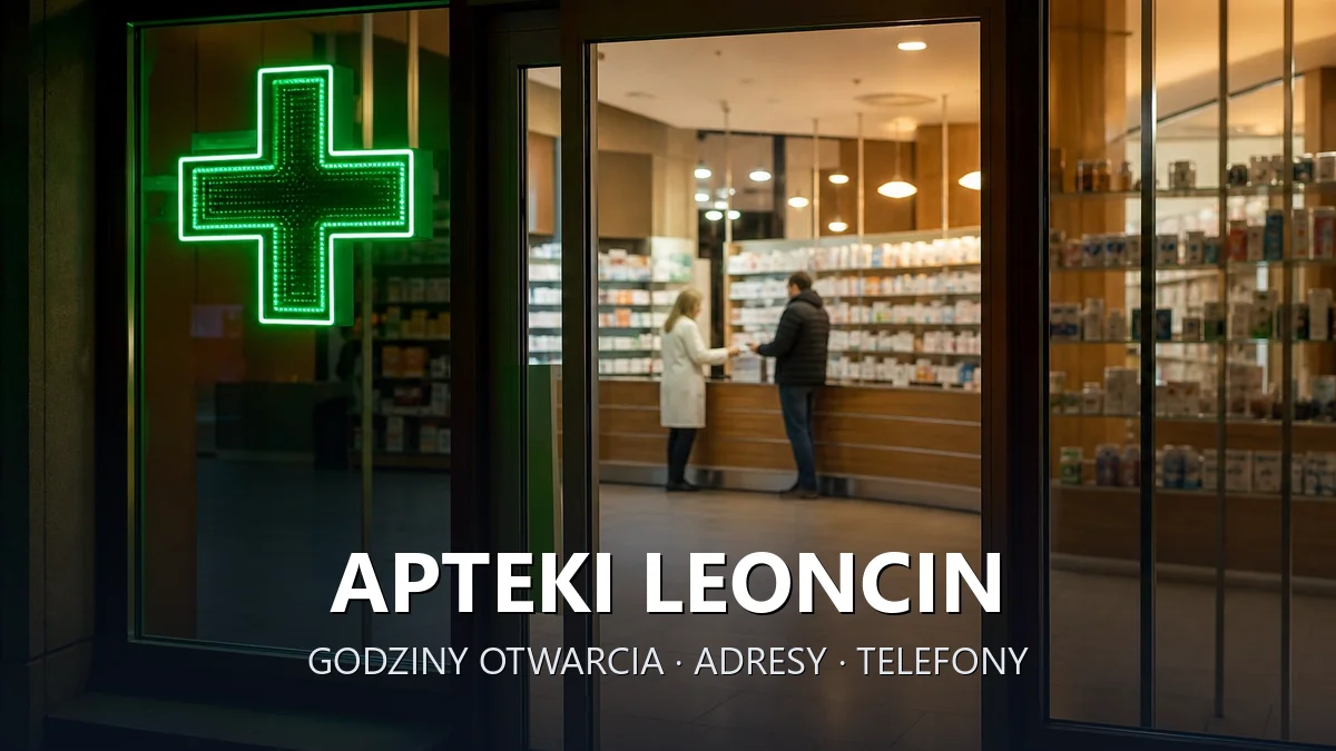 Apteki Leoncin, powiat nowodworski - adresy, telefony, godziny otwarcia