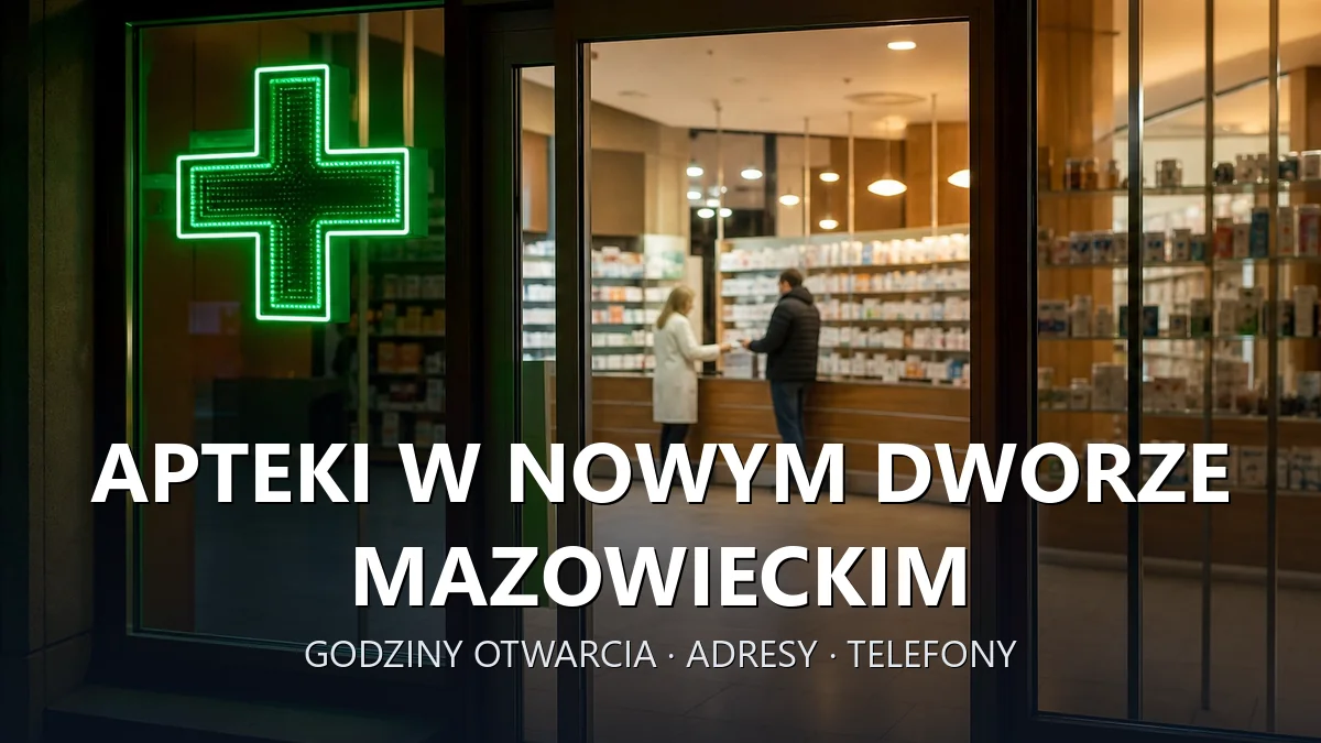 Apteki w Nowym Dworze Mazowieckim - godziny otwarcia i dyżury