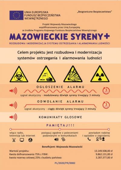 plakat Mazowieckie syreny+