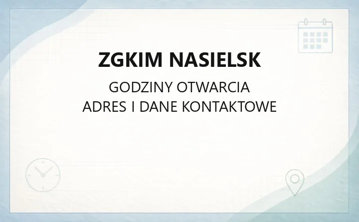 ZGKiM Nasielsk - kontakt, awarie, e-BOK