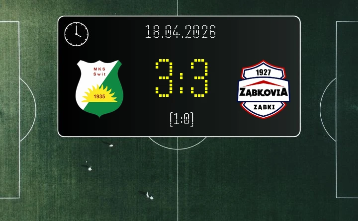 [PIŁKA NOŻNA] Świt Nowy Dwór Mazowiecki – Ząbkovia Ząbki 3:3 w 27. kolejce Betclic 3. Ligi Grupa 1 (Grupa I)