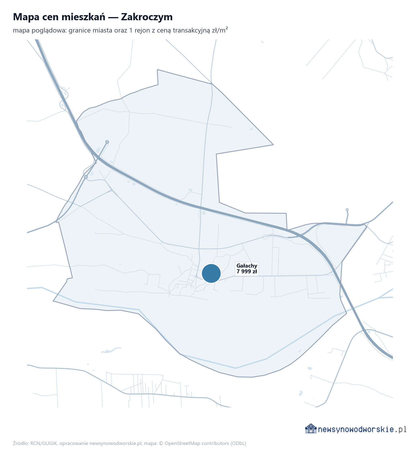 Mapa cen mieszkań - Zakroczym