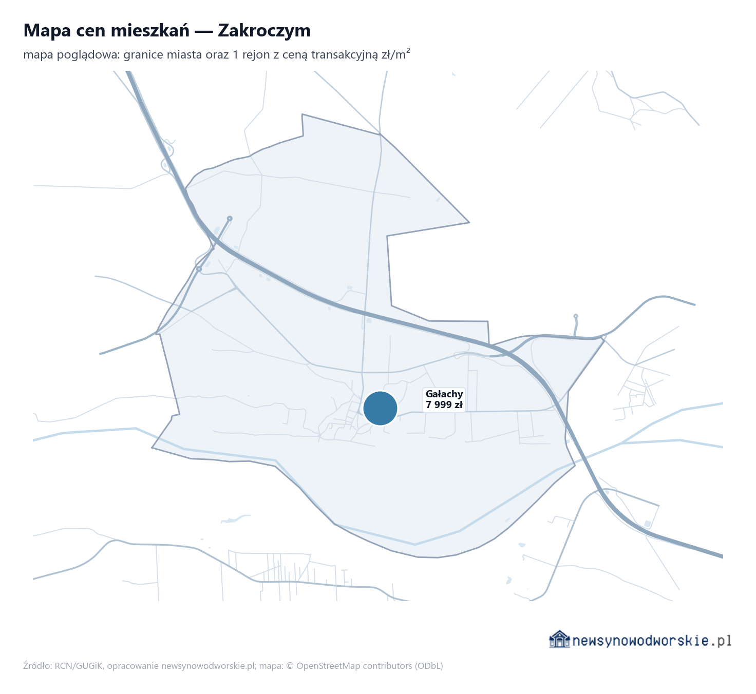 Mapa cen mieszkań - Zakroczym