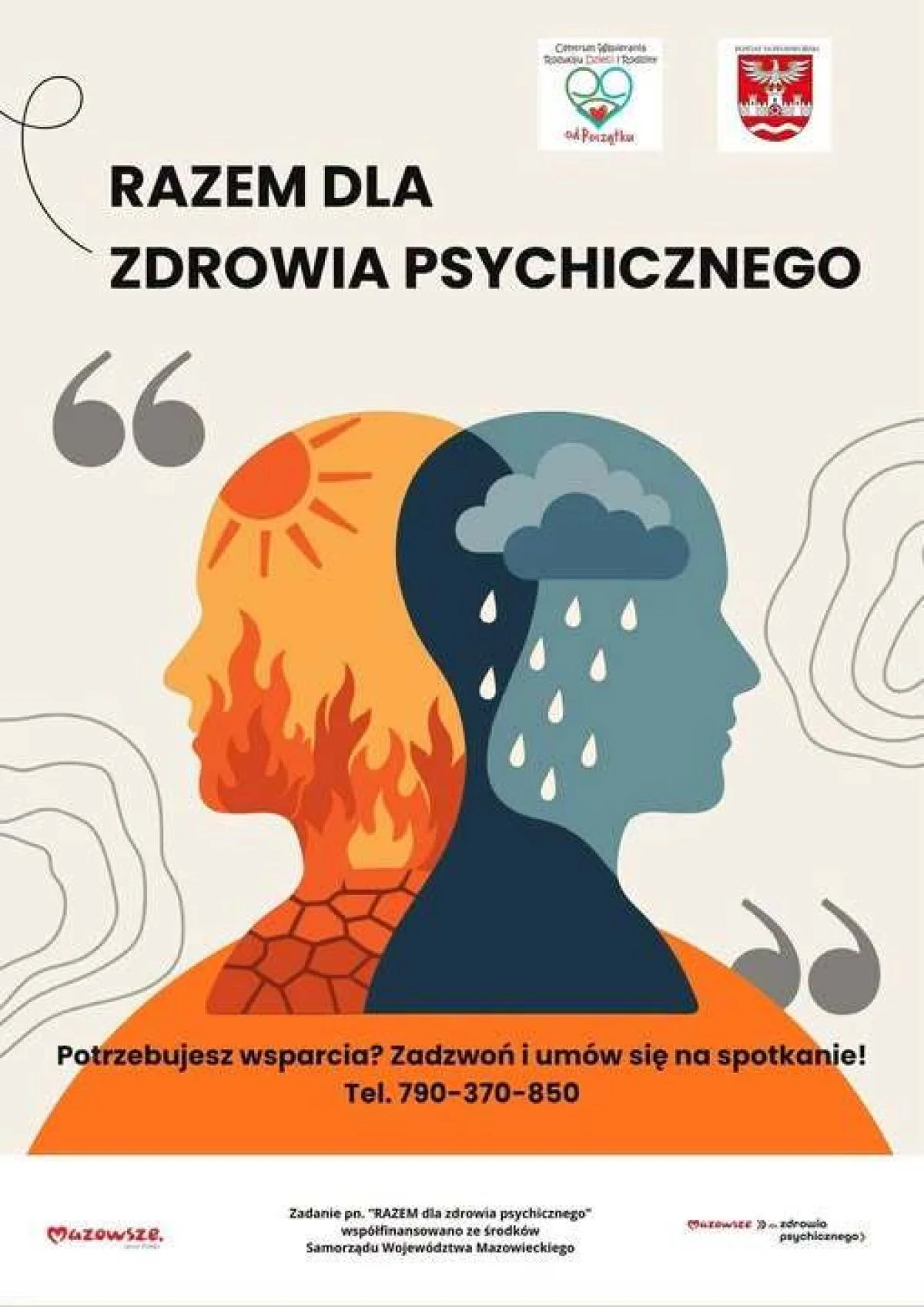 Grafika promocyjna wydarzenia RAZEM dla zdrowia psychicznego – Spotkania przy kawie
