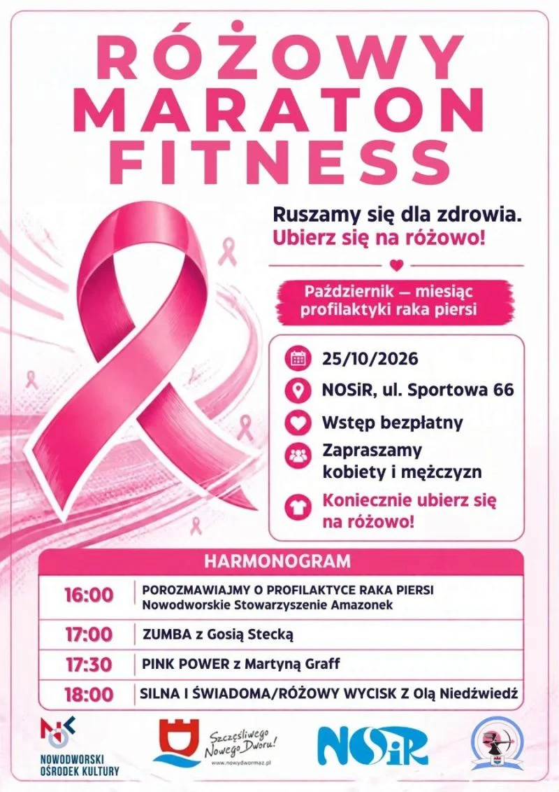 Grafika promocyjna wydarzenia Różowy Maraton Fitness