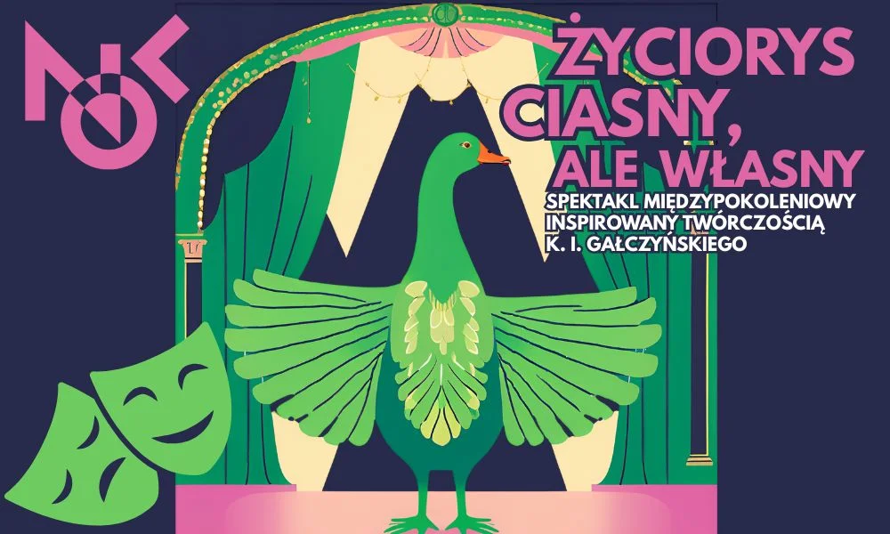 Grafika promocyjna wydarzenia Spektakl teatralny łączący pokolenia w Nowym Dworze Mazowieckim