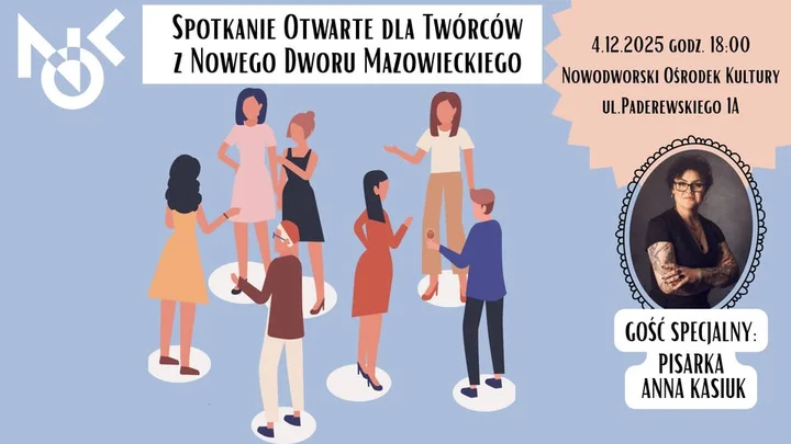 Grafika promocyjna wydarzenia Spotkanie Twórców z Nowego Dworu Mazowieckiego