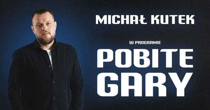Grafika promocyjna wydarzenia Stand-up: Michał Kutek — Pobite Gary (Nowy Dwór Mazowiecki, 24 marca 2026)