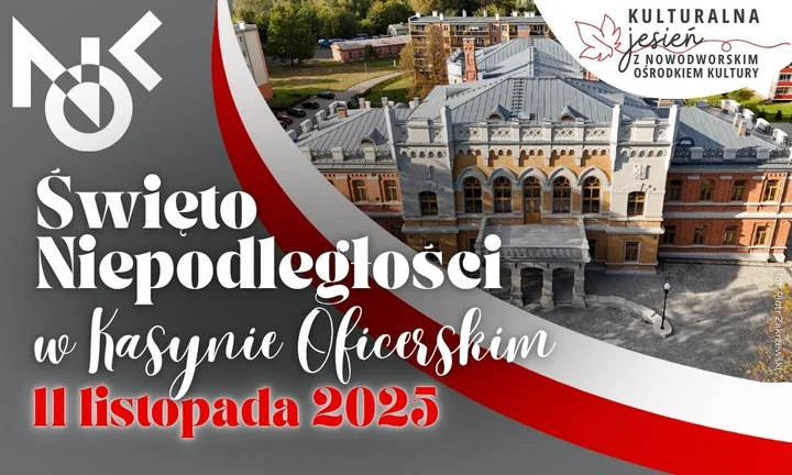 Grafika promocyjna wydarzenia Święto Niepodległości w Kasynie Oficerskim — Modlin, 11 listopada 2025