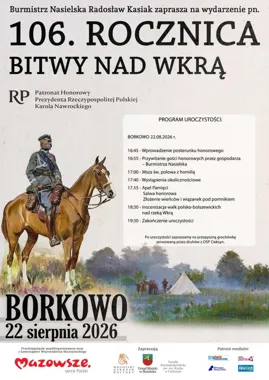 Grafika promocyjna wydarzenia 106. rocznica Bitwy nad Wkrą