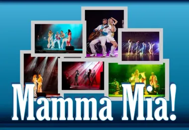 Grafika promocyjna wydarzenia Mamma Mia! Tribute to ABBA w Nowym Dworze Mazowieckim – epicki koncert na żywo