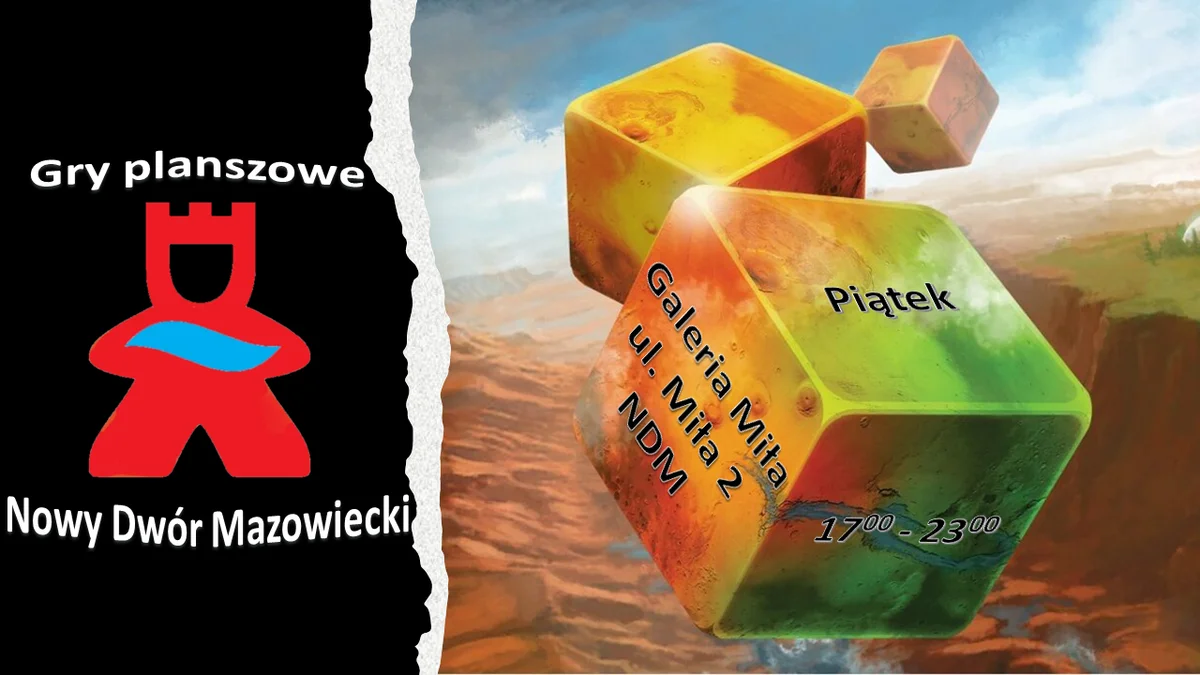 Grafika promocyjna wydarzenia Wieczór gier planszowych w Galerii Miła