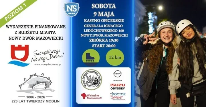 Rolki po zmroku przejadą przez Nowy Dwór Mazowiecki