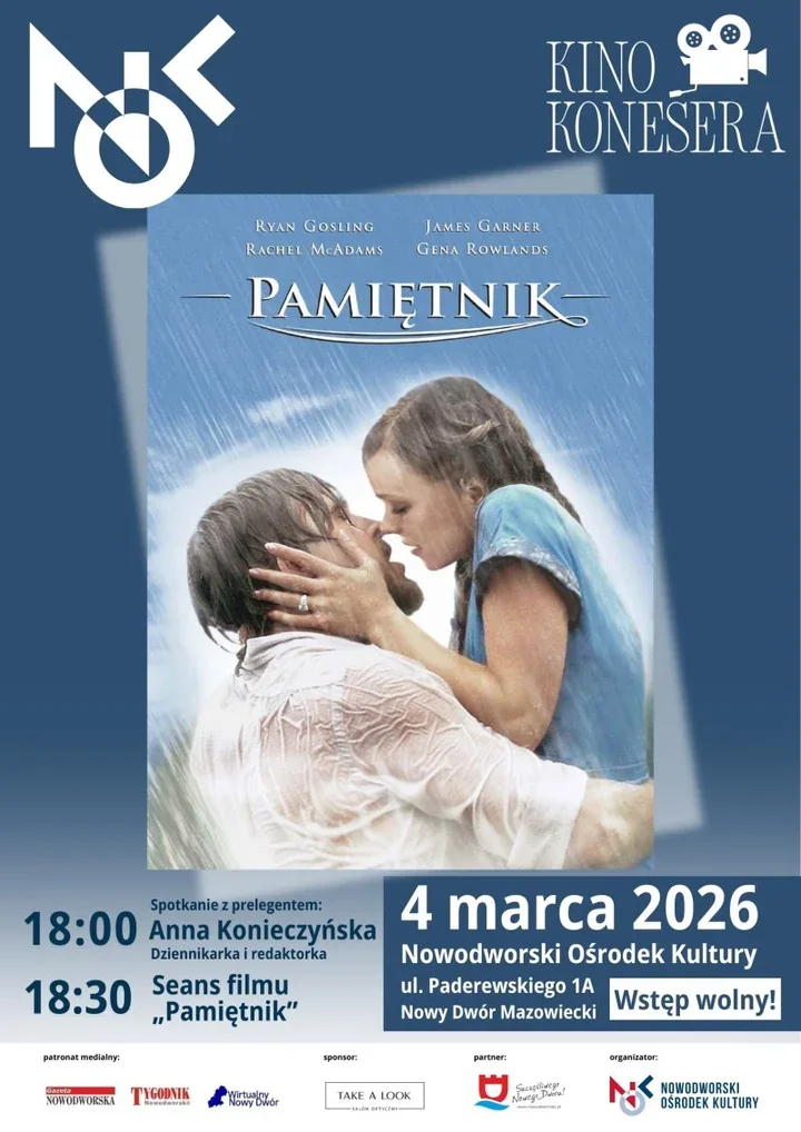 Wieczór z „Pamiętnikiem” w cyklu Kino Konesera – prelekcja i seans