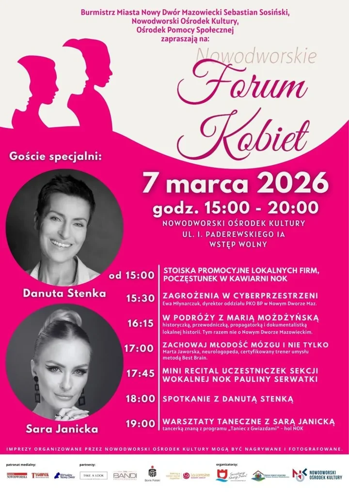 Forum Kobiet w Nowym Dworze – prelekcje, recital i warsztaty w NOK