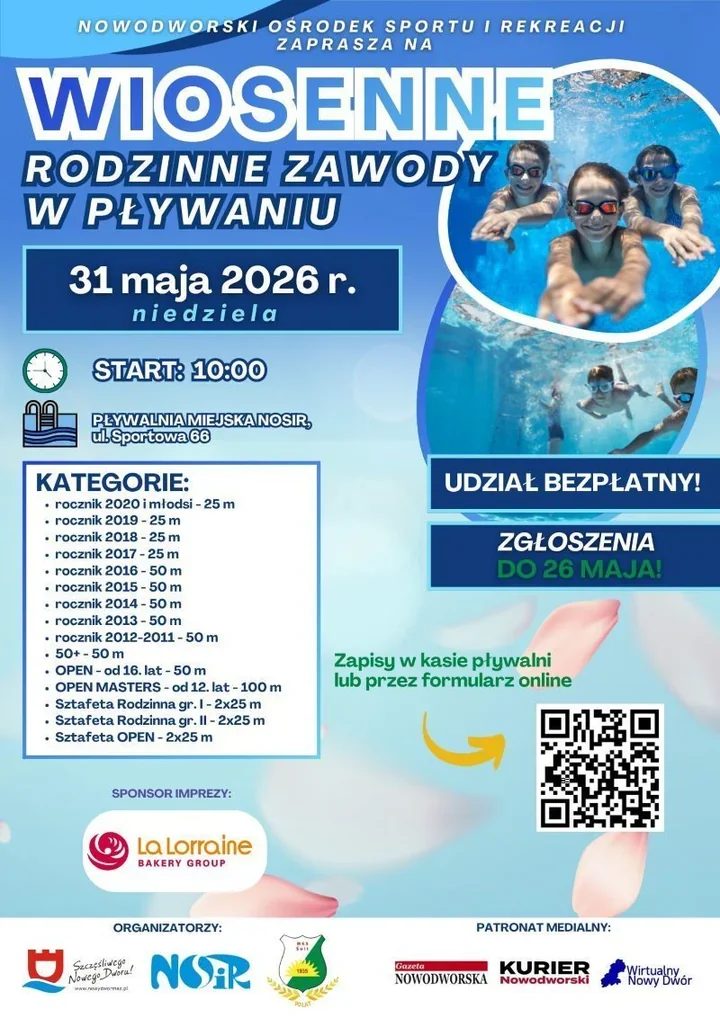 Rodzinne zawody pływackie wracają. Sportowe emocje dla całych rodzin