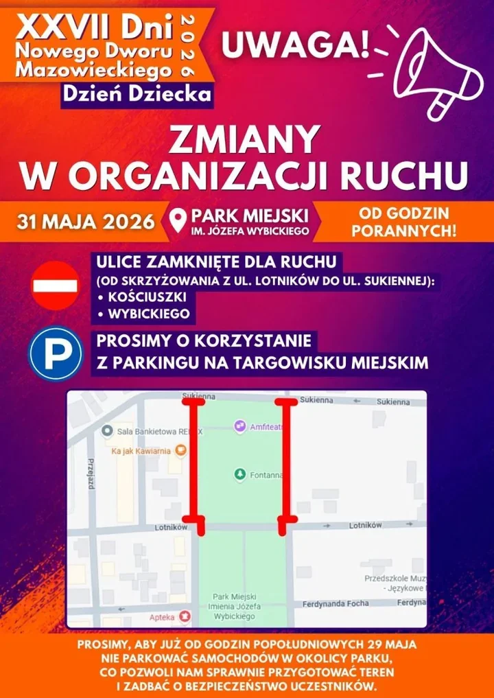 Przy parku zmienią ruch. Część ulic będzie zamknięta