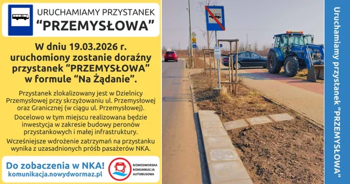 Przystanek „Przemysłowa” ruszył wcześniej i działa już na żądanie