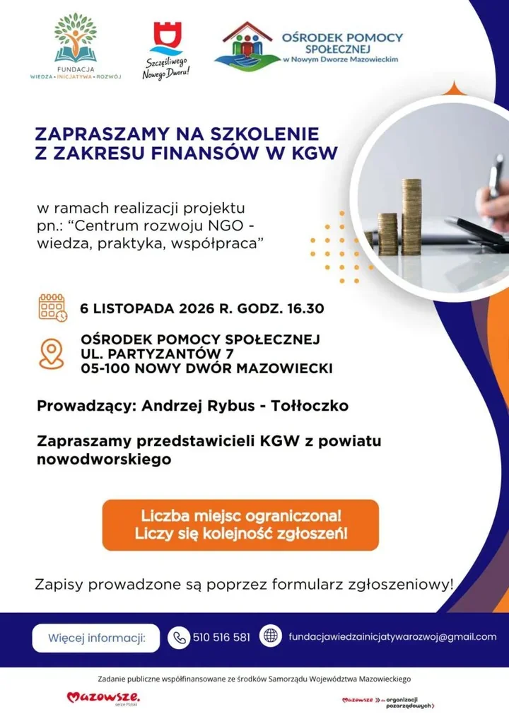 Koła gospodyń poznają zasady finansów. Szkolenie w Nowym Dworze