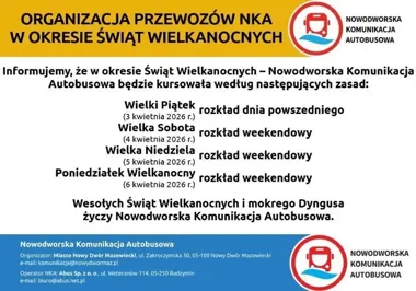 Świąteczny rozkład NKA zmienia rytm miasta na kilka dni