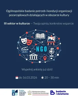 Organizacje kultury zaproszone do ogólnopolskiego badania – szansa na zmianę wsparcia