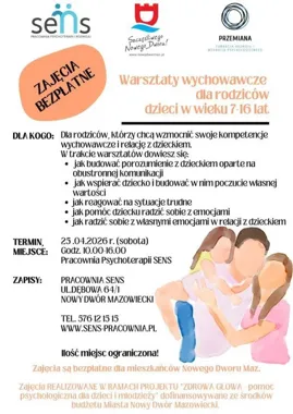 W Nowym Dworze Mazowieckim ruszą bezpłatne warsztaty, które mają odciążyć rodziców