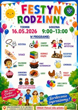 W szkole świętowano z herbem miasta i zaproszeniem na rodzinny piknik