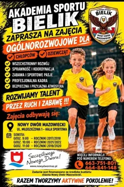 Sportowe soboty dla dzieci w Nowym Dworze. Trzy grupy wiekowe