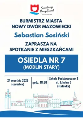 Burmistrz spotka się z mieszkańcami Modlina Starego w szkole