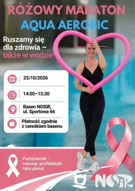 Różowy maraton w basenie NOSiR połączy ruch z profilaktyką