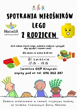 W Krzyczkach dzieci z rodzicami zbudują własne konstrukcje na warsztatach z LEGO