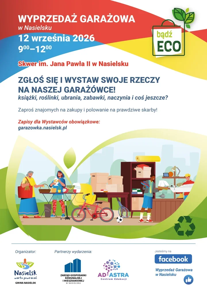 Niepotrzebne rzeczy mogą znaleźć nowych właścicieli. Garażówka w Nasielsku