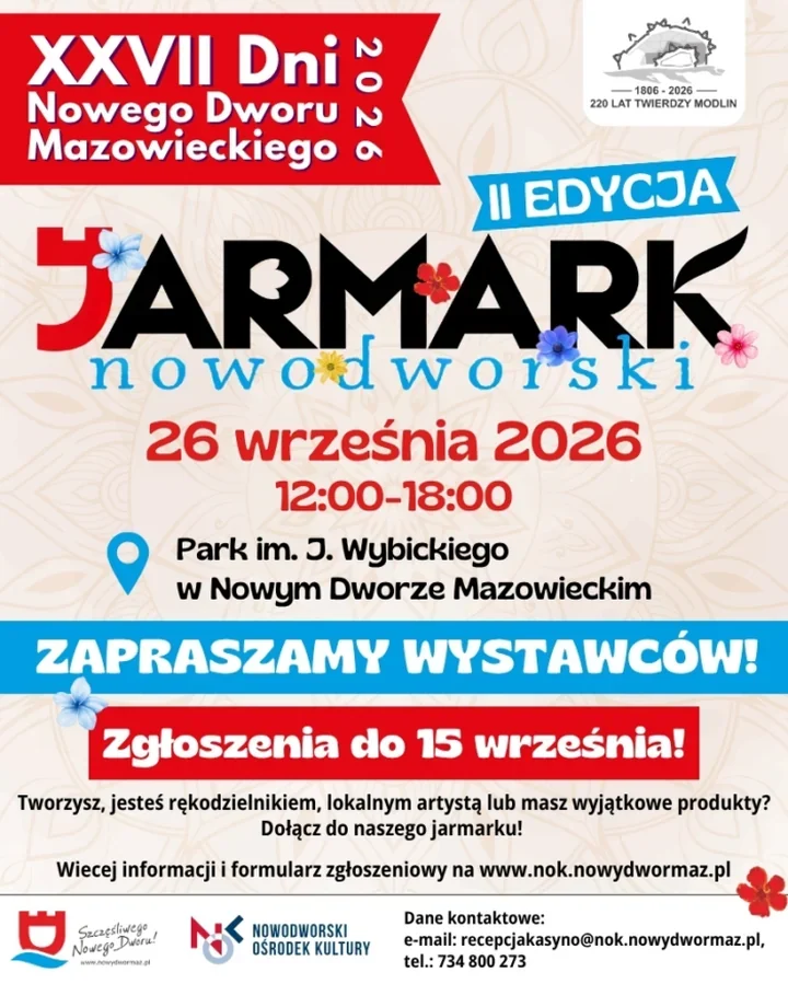 Jarmark Nowodworski wraca do parku - czas na lokalne stoiska