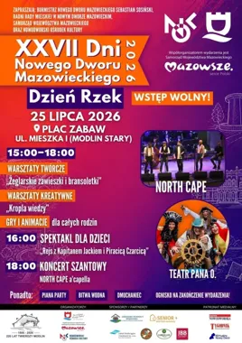 Nad rzeką w Modlinie Starym ruszy rodzinny dzień z teatrem i szantami