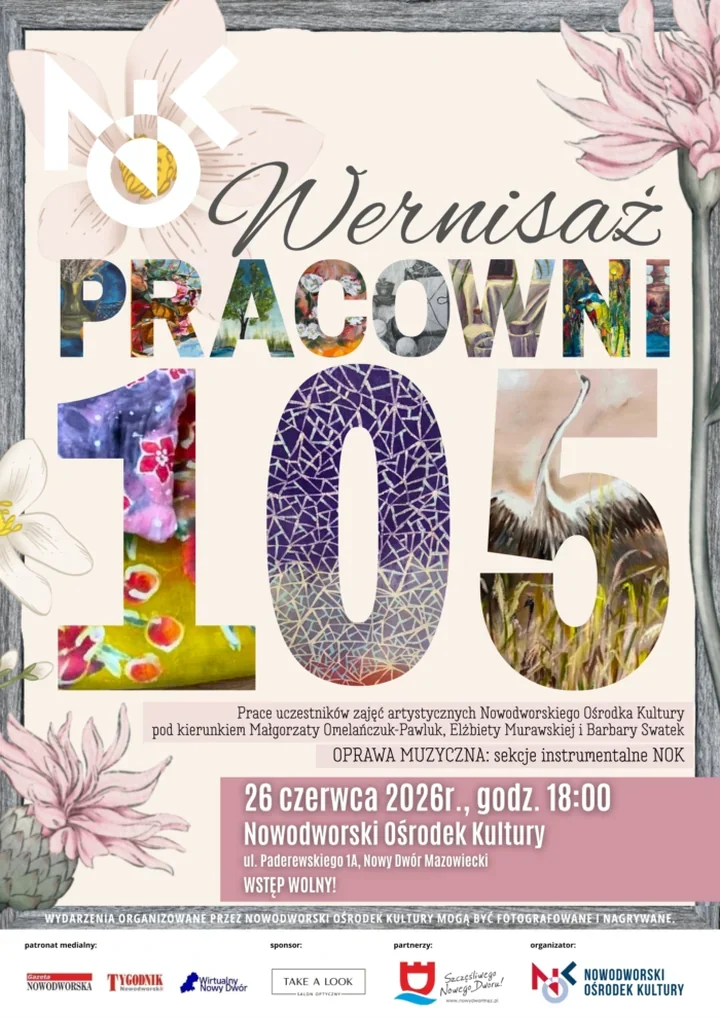PRACOWNIA 105 zamyka sezon w NOK - obrazy, ceramika i muzyka