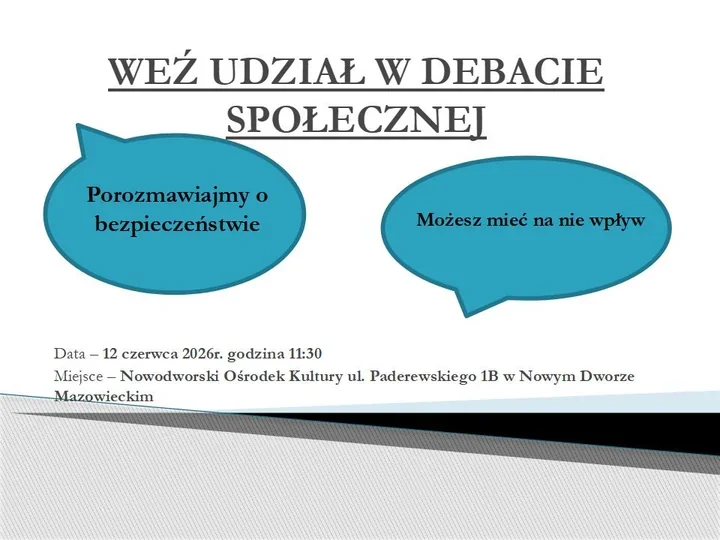 Rok po pierwszych postulatach policja znów spotka się z mieszkańcami Nowego Dworu Mazowieckiego