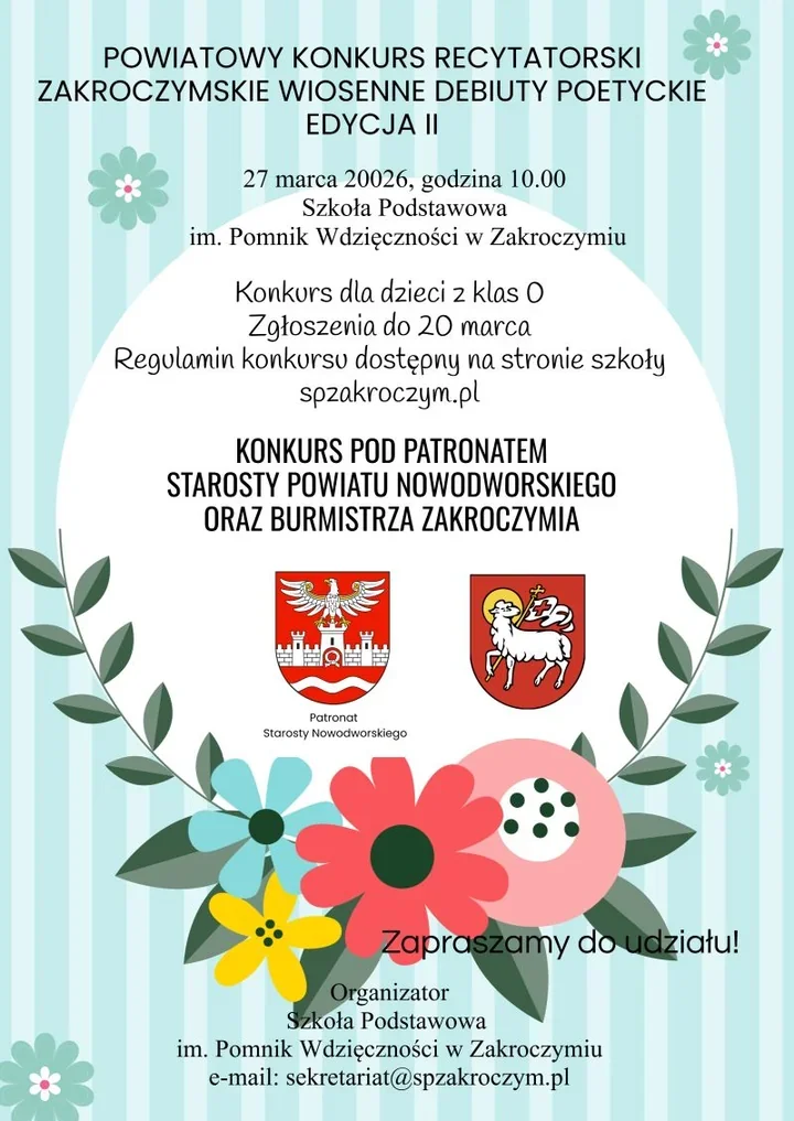 W Zakroczymiu najmłodsi recytatorzy sięgną po wiersze Wandy Chotomskiej