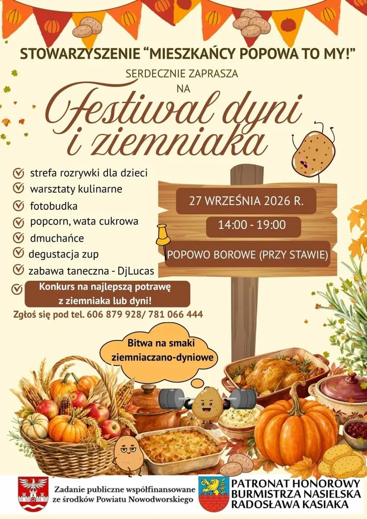 Dyniowo-ziemniaczane smaki nad stawem. Festiwal w Popowie Borowym