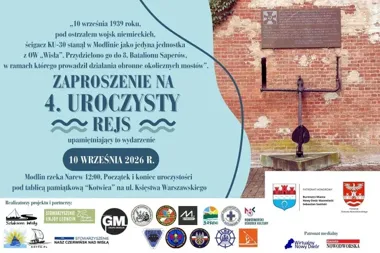 Uroczysty rejs w Nowym Dworze Mazowieckim przypomni walki z 1939 roku