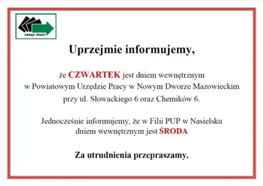 W urzędzie pracy dzień wewnętrzny. Bezrobocie w kraju trzyma się na 6,1 proc.