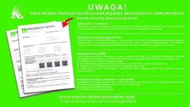 KRUS zrywa z kwartalnymi papierami i wprowadza jedną roczną informację o składkach